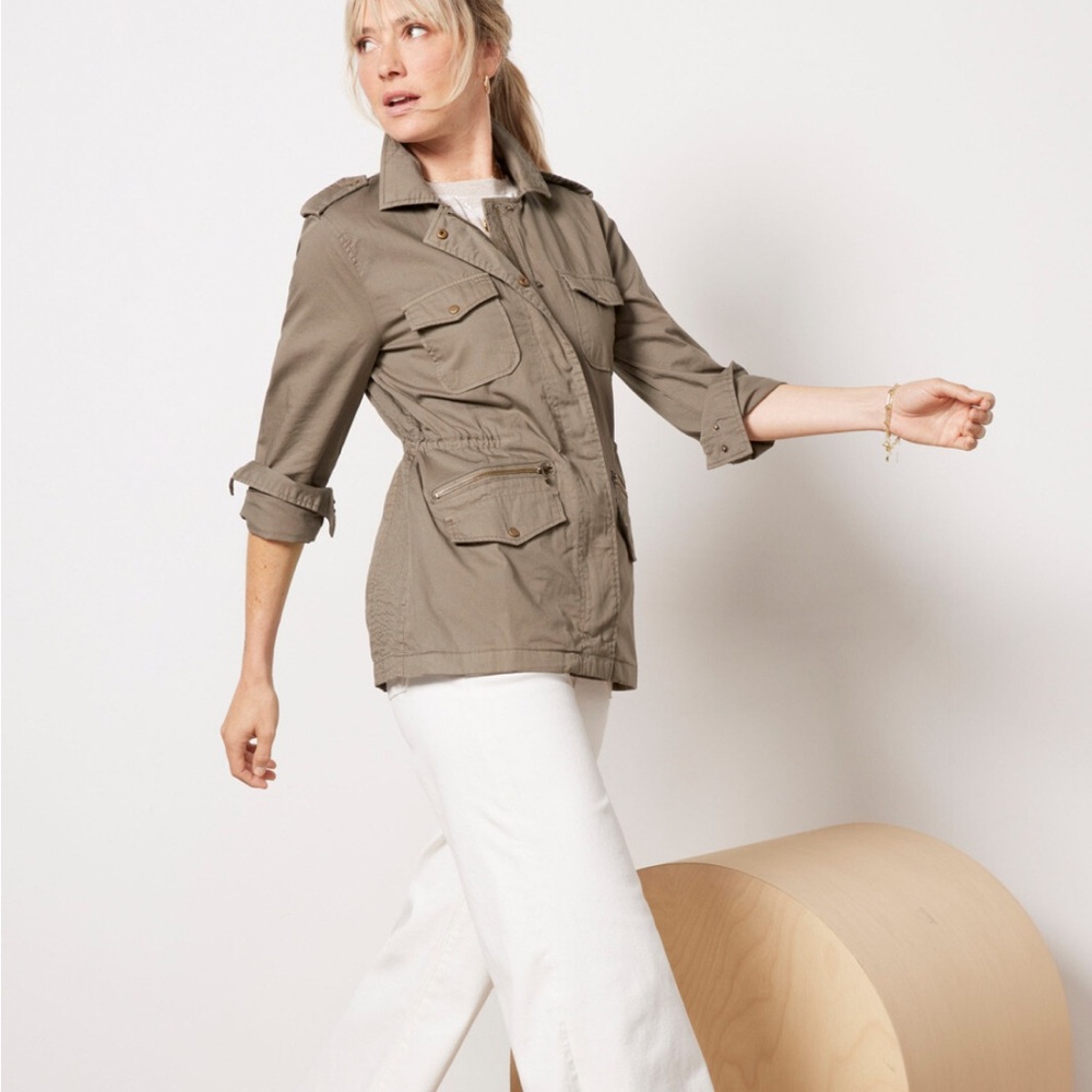 Velvet by Graham & Spencer Ruby Utility Jacket in Smokey Olive